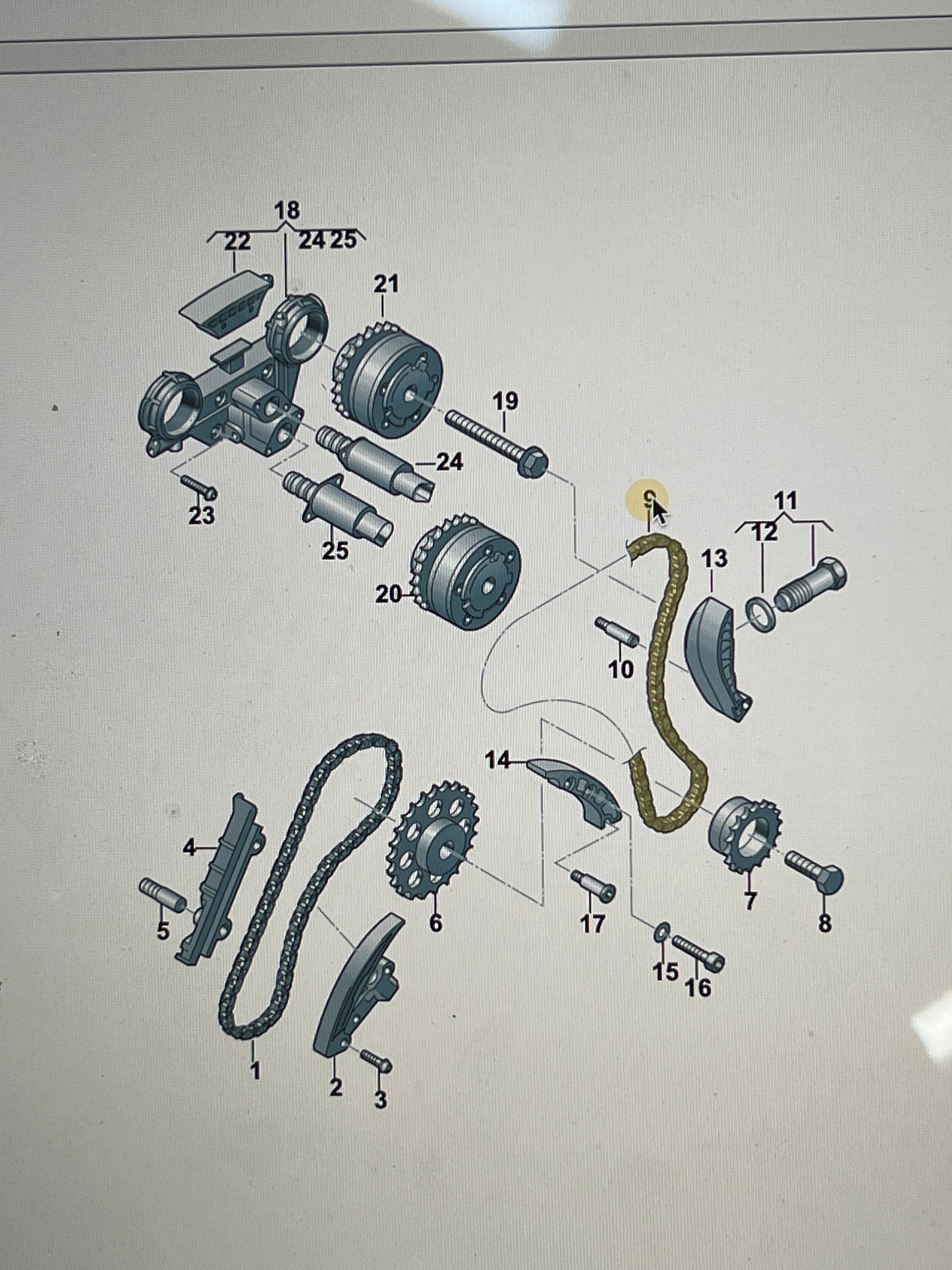 Timing Chain Kit fits Audi TT 3.2 02 to 05 03H109503 Febi New