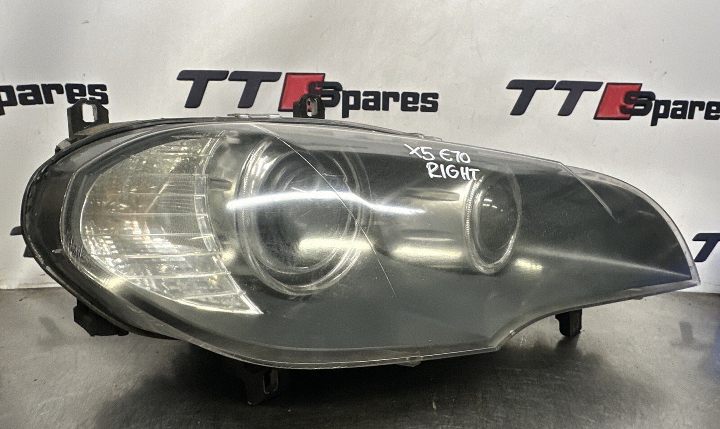 BMW X5 HEADLIGHT XENON FRONT RIGHT DRIVER SIDE OFFSIDE 7161590 E70 2007