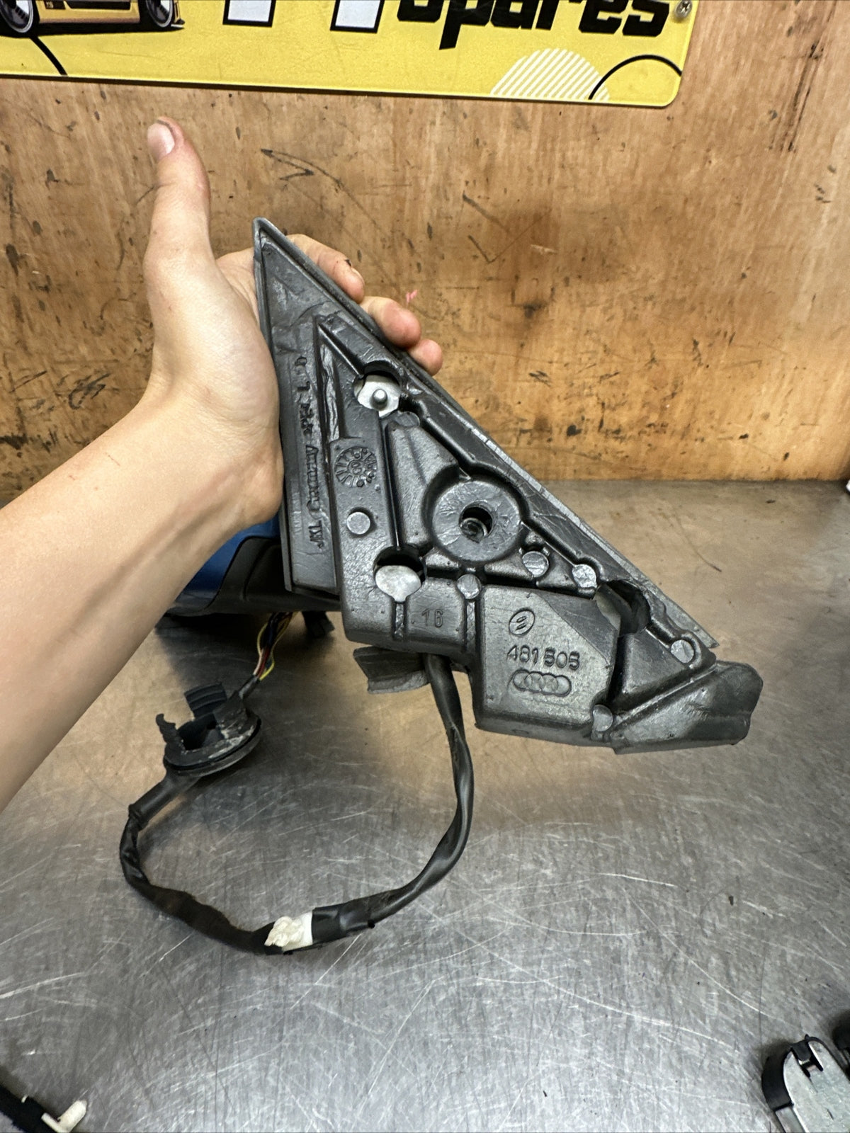 2009 AUDI A3 PASSENGER SIDE LEFT WING MIRROR BLUE