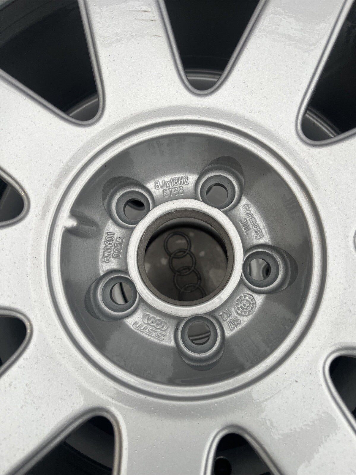 Audi TT Mk1 8N, 18x 8J RS4 9 Spoke Wheels & Tyres 5x100 Genuine RECONDITION