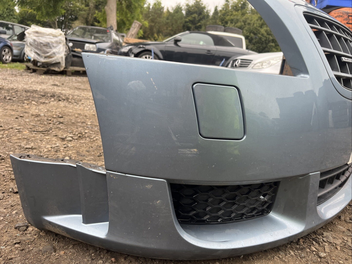AUDI TT 8n mk1 3.2 V6 COMPLETE FRONT BUMPER + GRILLS WASHER JETS Glacier Blue