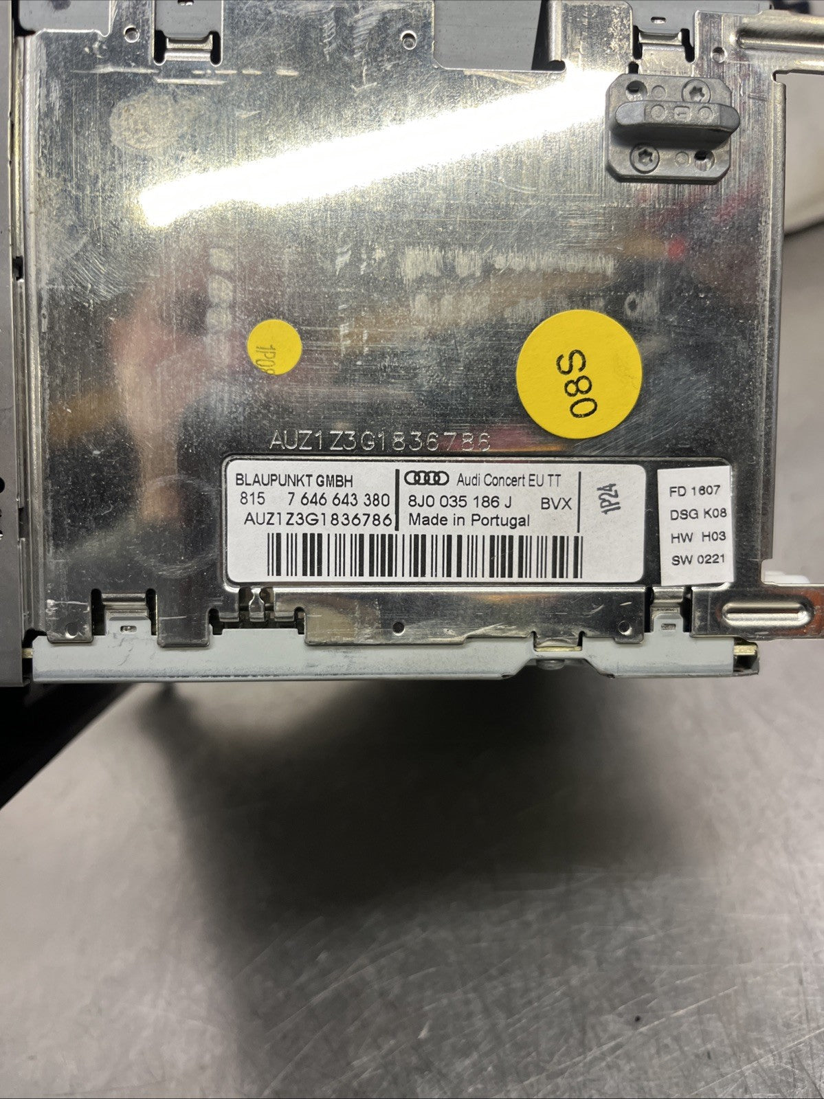 AUDI TT 2008 RADIO STEREO CD PLAYER HEAD UNIT 8J0035186J