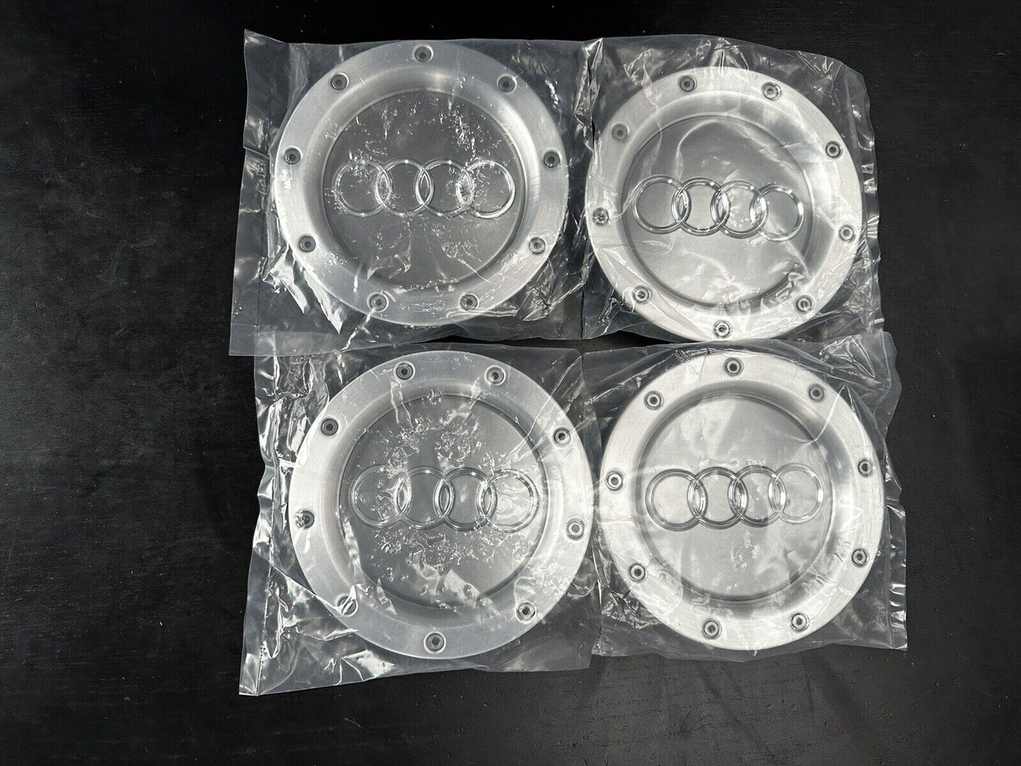 4 x Audi TT Silver/Grey Wheel Centre Caps MK1 8D0601165K 146mm *UK Stock*