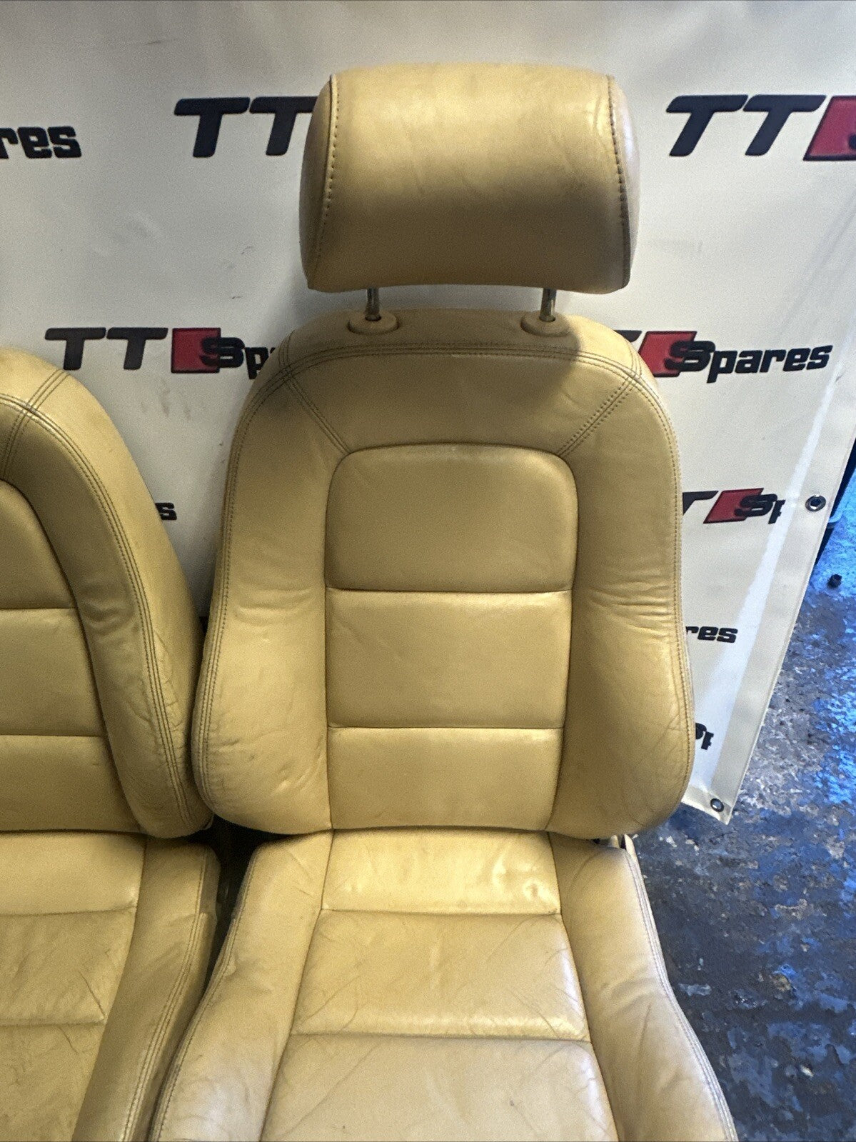 Audi TT Mk1 8N 1998-2006 PAIR YELLOW Full Leather Heated Seats T4 T5 Camper