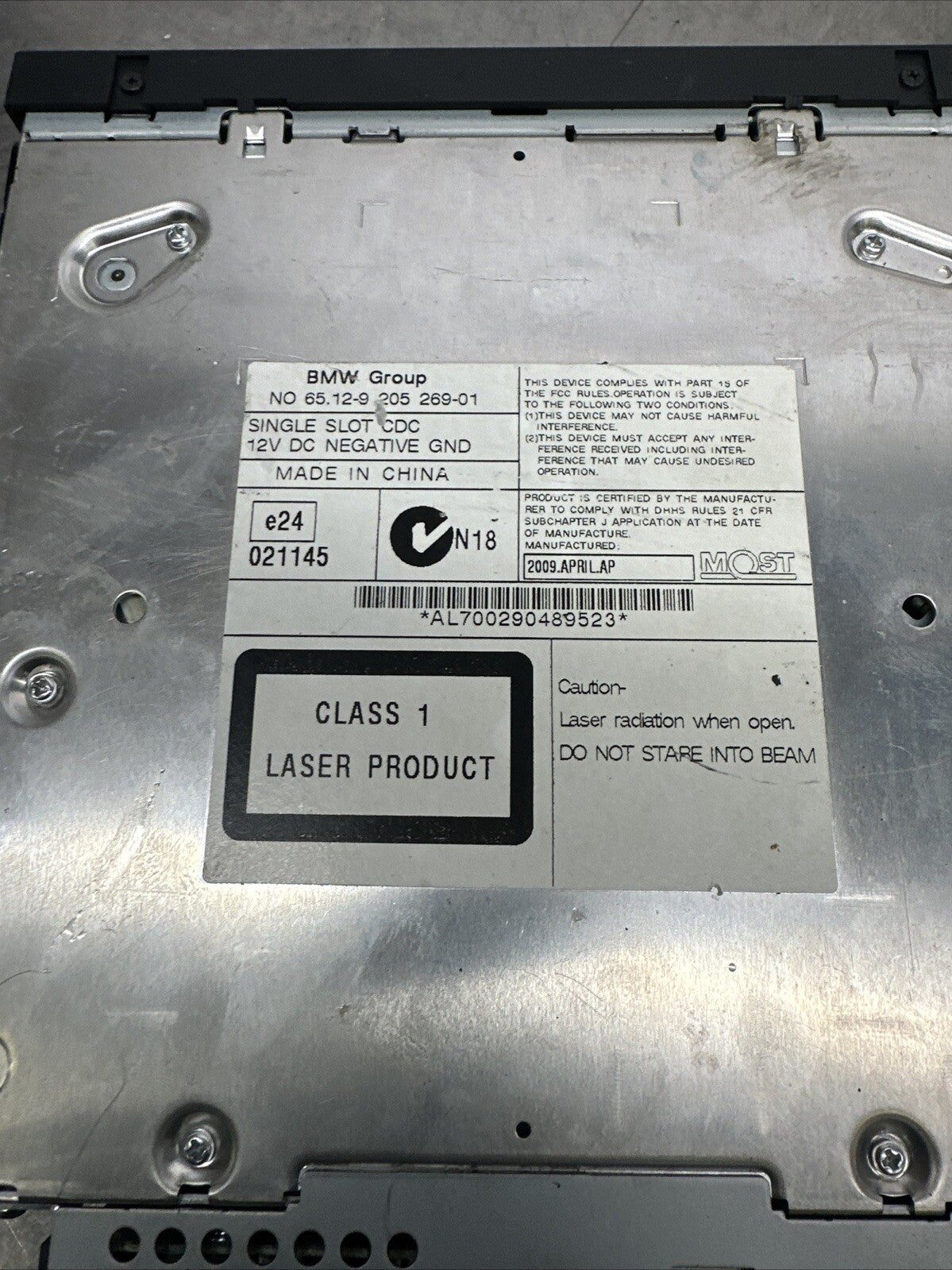 BMW X5 E70 E71 6 Disc CD changer, BMW SINGLE SLOT CDC Glovebox CD player 9151148