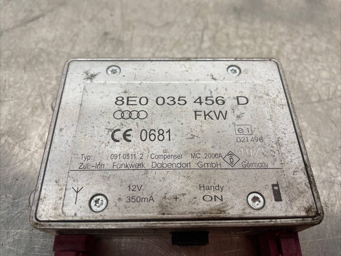 AUDI TT HANDSFREE TELEPHONE AMPLIFIER MODULE 8E0035456D MK2 2007 - 2011