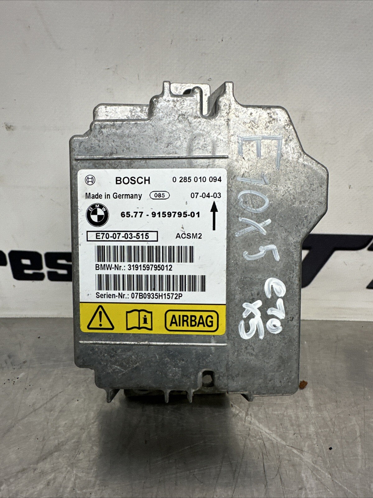 BMW X5 E70 X6 E71 Safety Control Unit Air Module Bag ECU Bosch 9189905