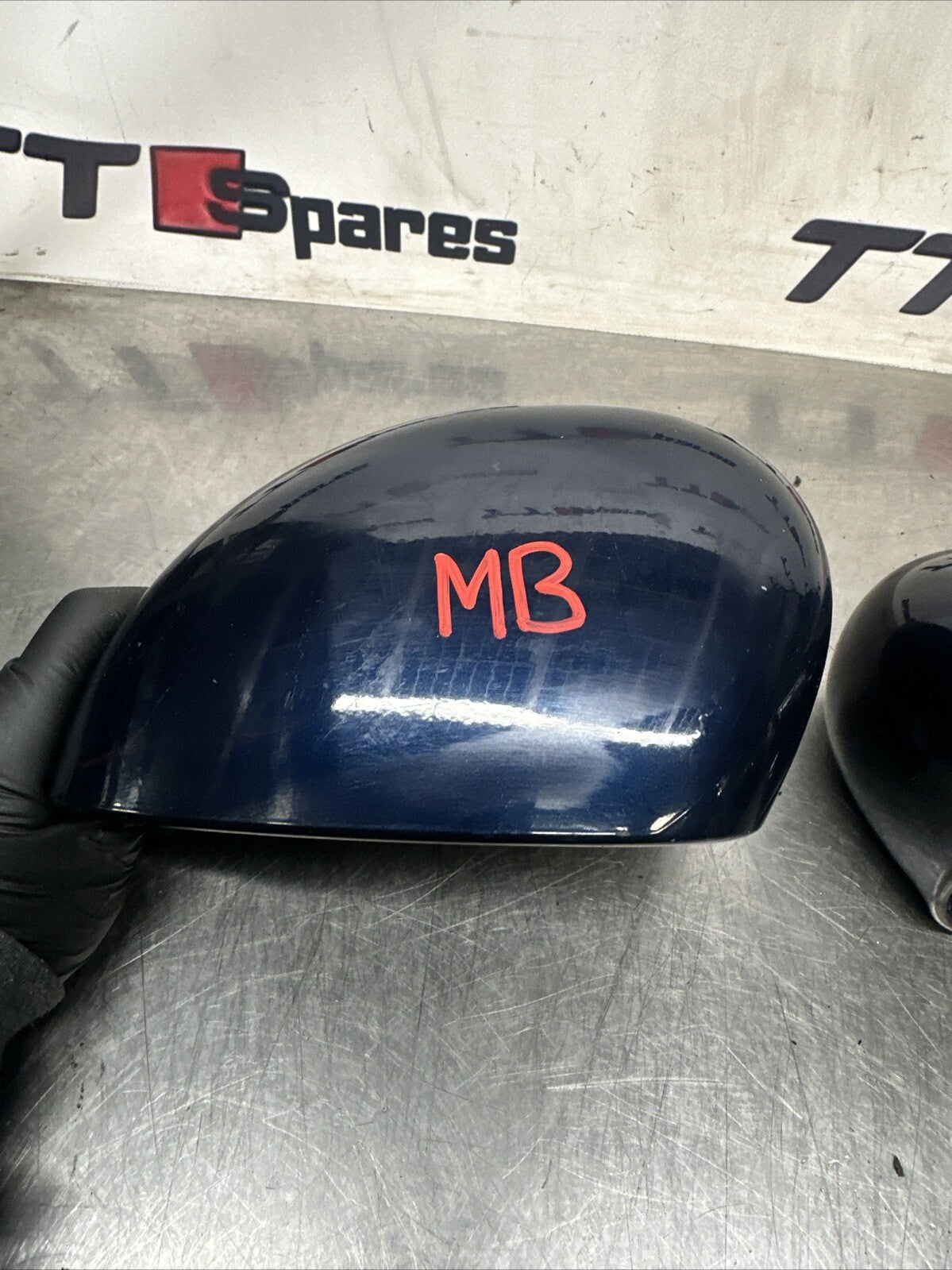 AUDI TT 8n mk1 PAIR OF WING MIRRORS DOOR In MORO BLUE