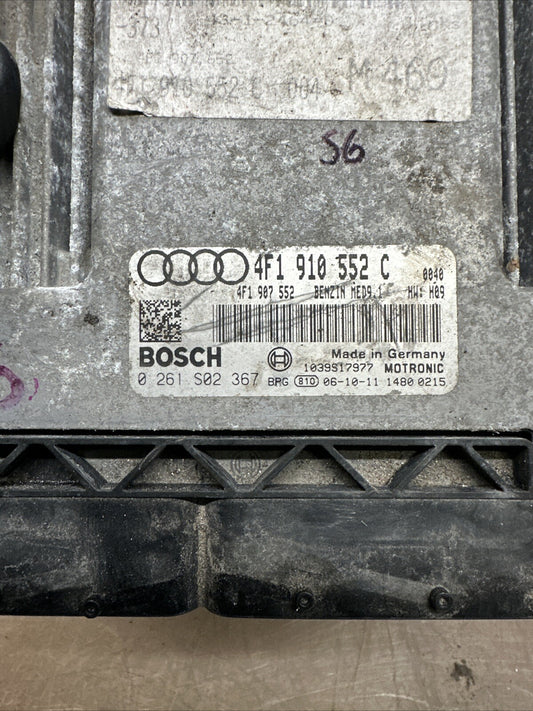 Audi S6 ECU Engine Control Unit 5.2L V10 2007 C6 4F1910552C Warranty
