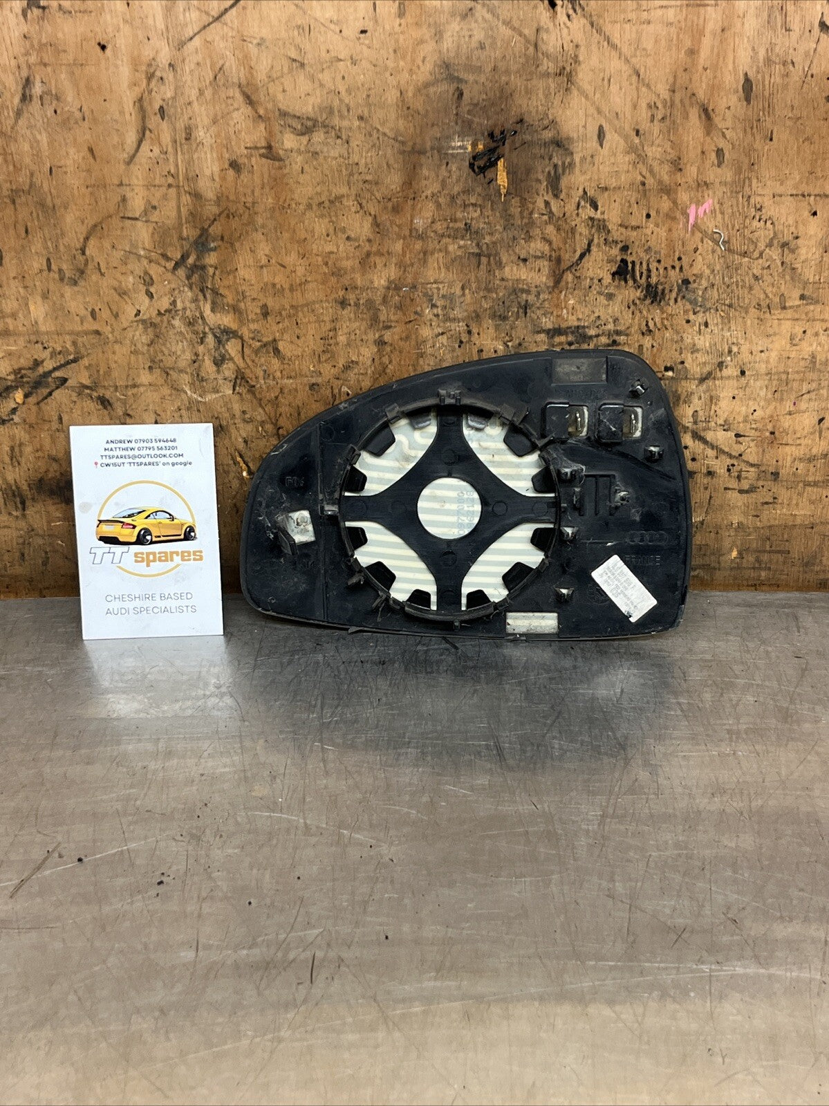 AUDI TT MK2 COUPE DRIVER SIDE WING MIRROR GLASS 8J0857536F 2007-2012
