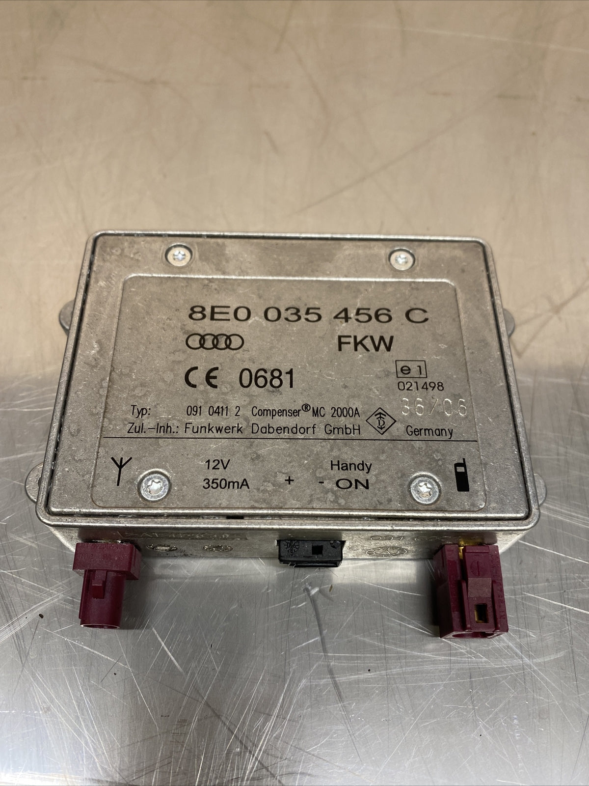 AUDI TT MK2 2.0 FSI TDI 06-2010 HANDSFREE PHONE AMPLIFIER UNIT MODULE 8E0035456C