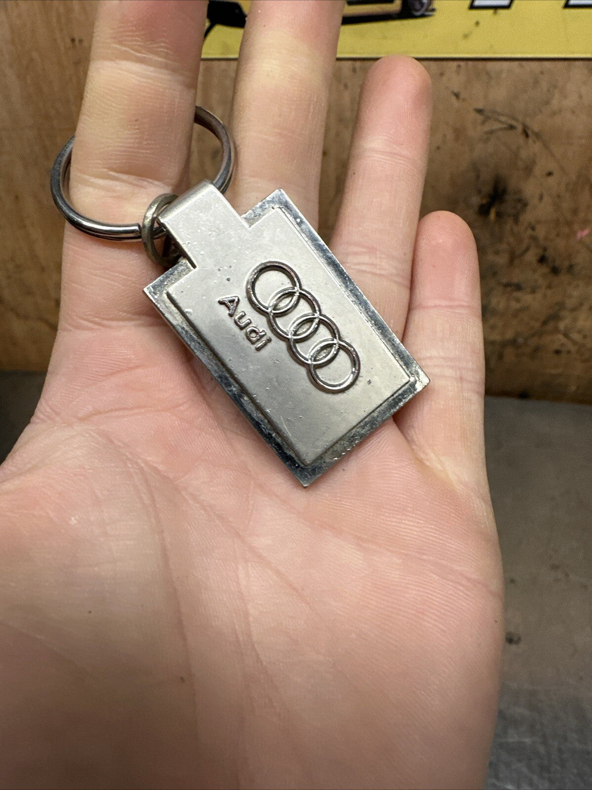 For Audi TT TTS TTRS Mk1 8N MK2 8J Mk3 8S Key Ring SILVER TT Logo