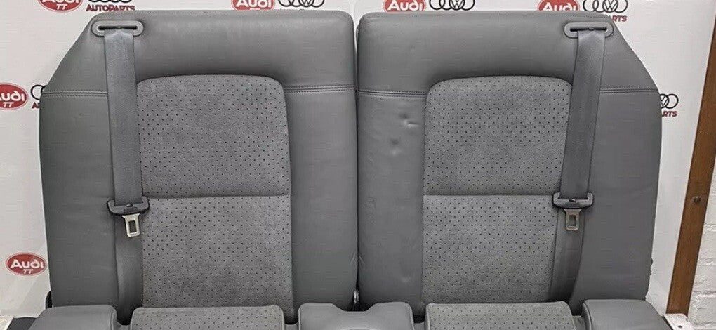 Audi TT MK1 98-06 8N Coupe Set Of Dove Grey Half Leather Alcantara Rear Seats