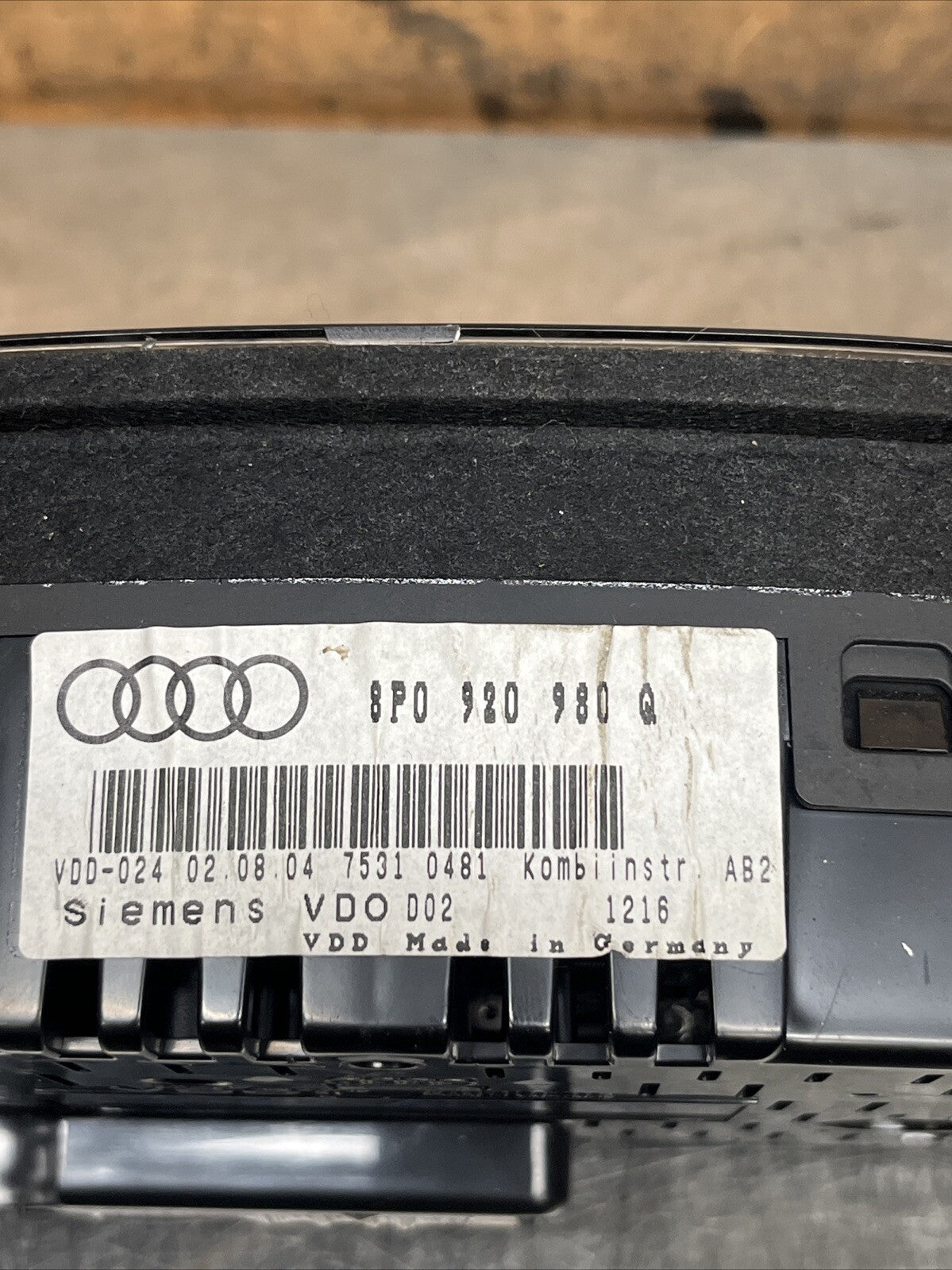 AUDI A3 8P 3.2 V6 SPEEDO CLOCKS INSTRUMENT CLUSTER ♻️ 8P0920980Q FREE P&P