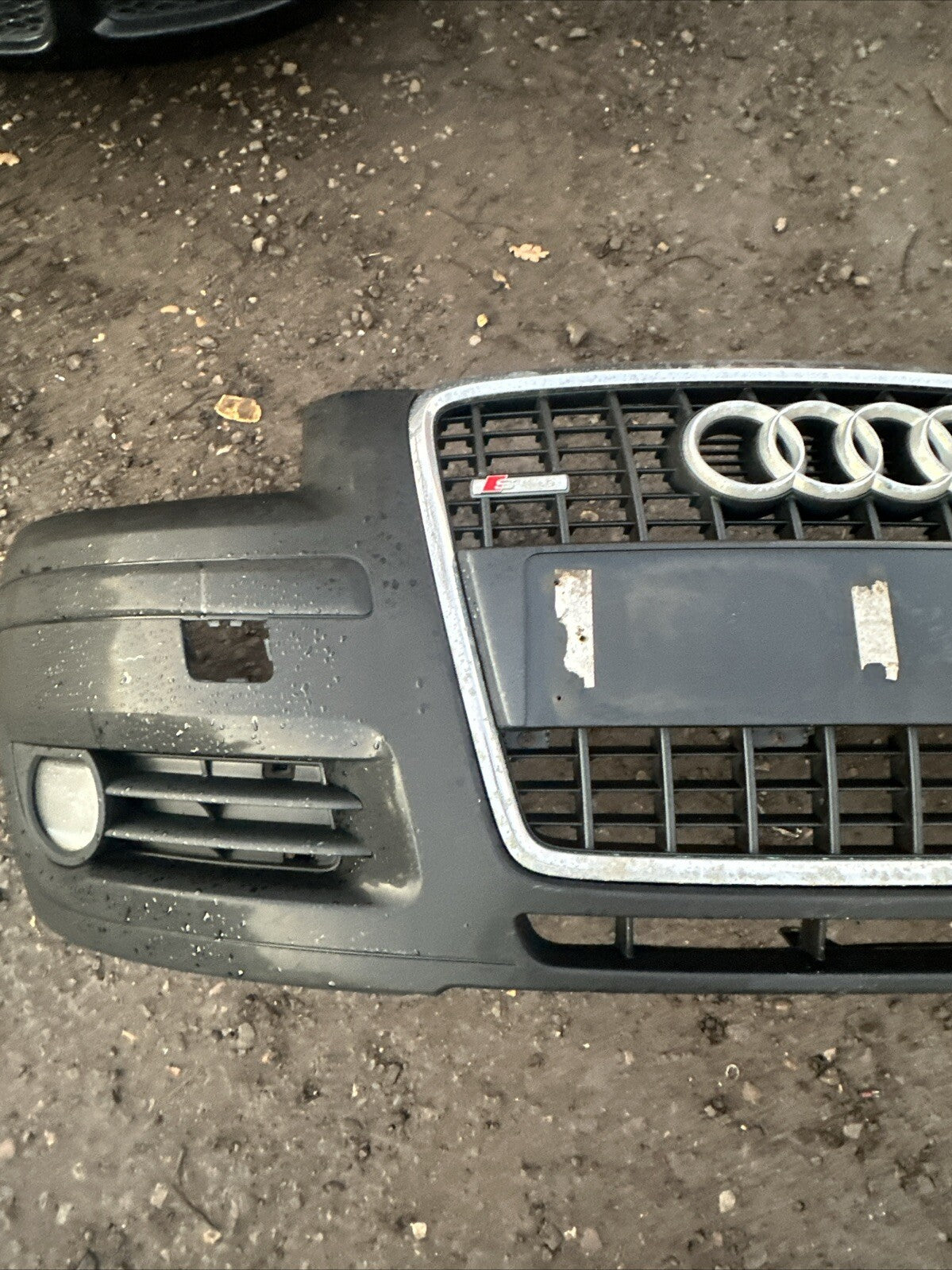 AUDI A3 8P PRE FL QUATTRO S LINE FRONT BUMPER BLACK LZ9Y 2004-2008
