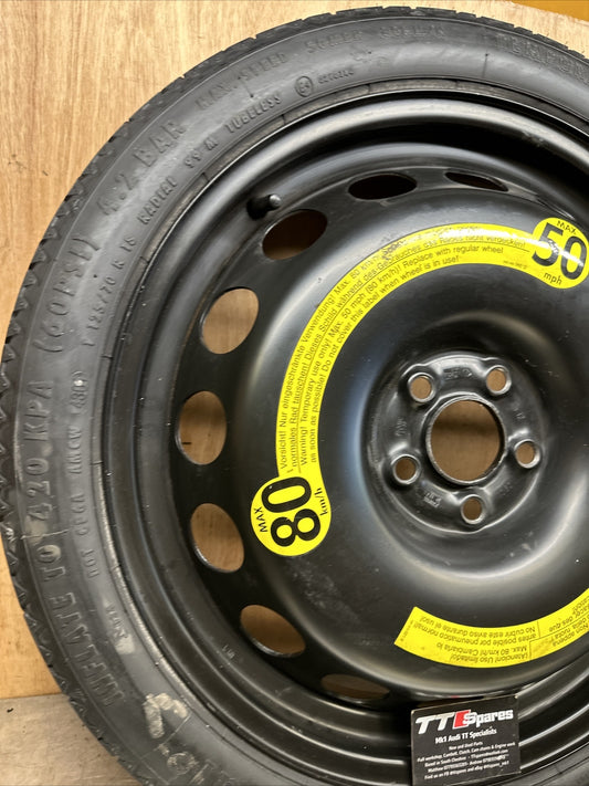 AUDI TT MK1 1.8T QUATTRO 98-06 SPARE WHEEL SPACE SAVER T125/70R18 5x100