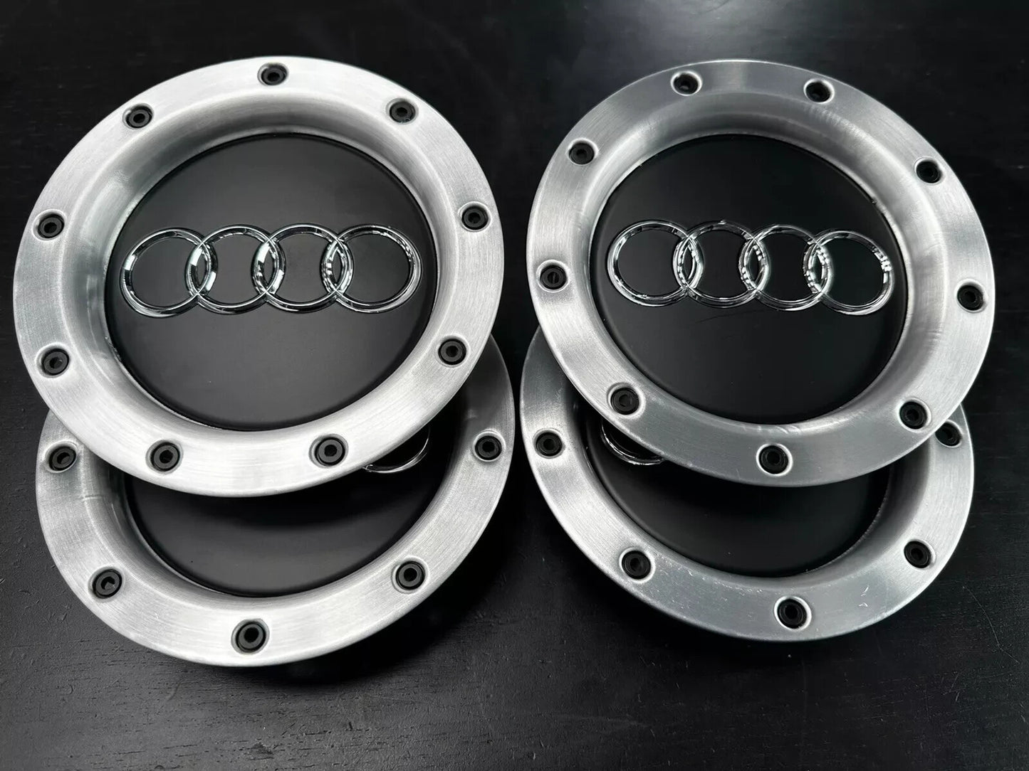 4 x Audi TT Black Wheel Centre Caps MK1 8D0601165K 146mm *UK Stock*