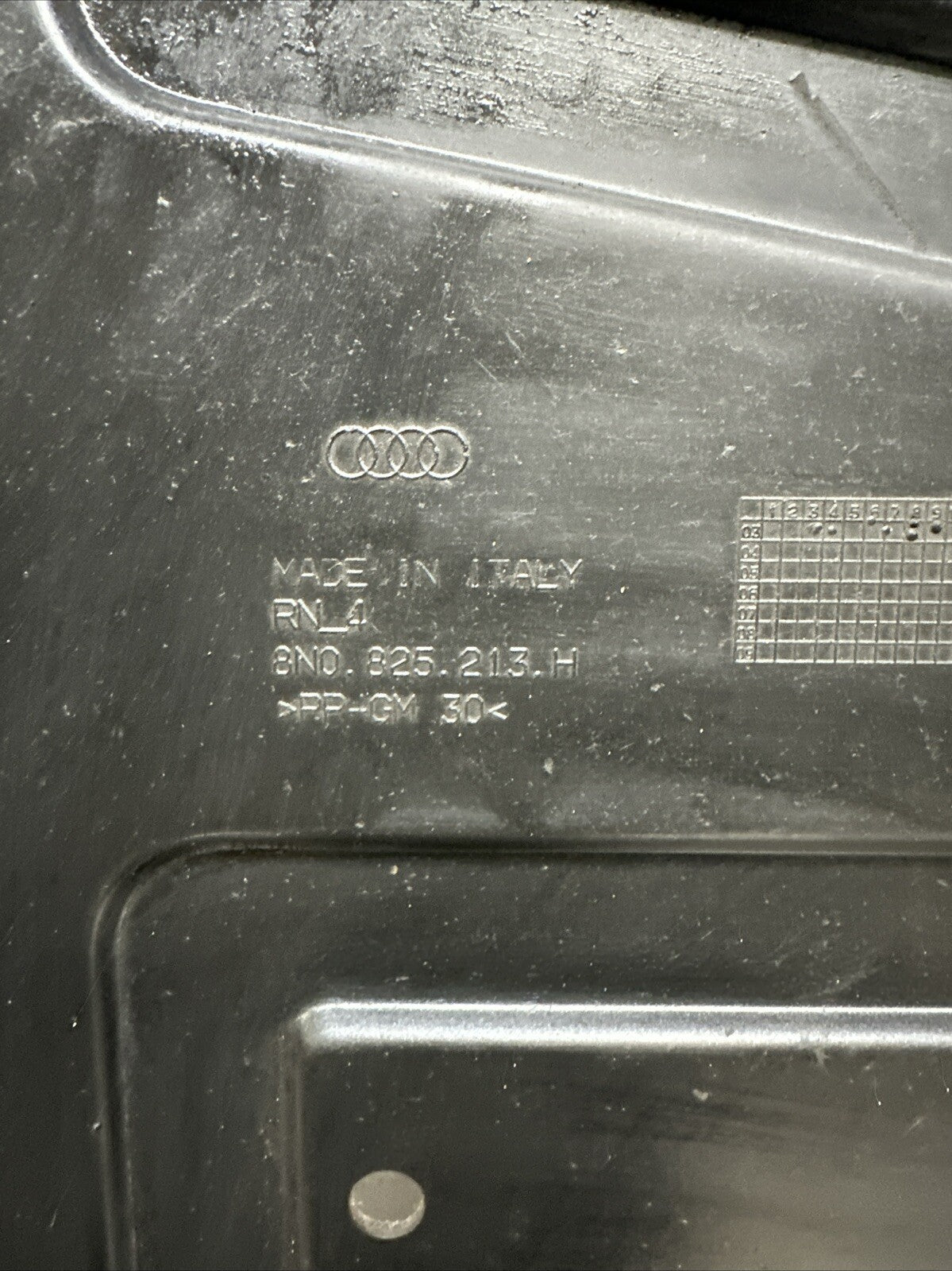 Audi TT MK1 8N 3.2 V6 Quattro Rear Left N/S Passenger Undertray Cover 8N0825213H