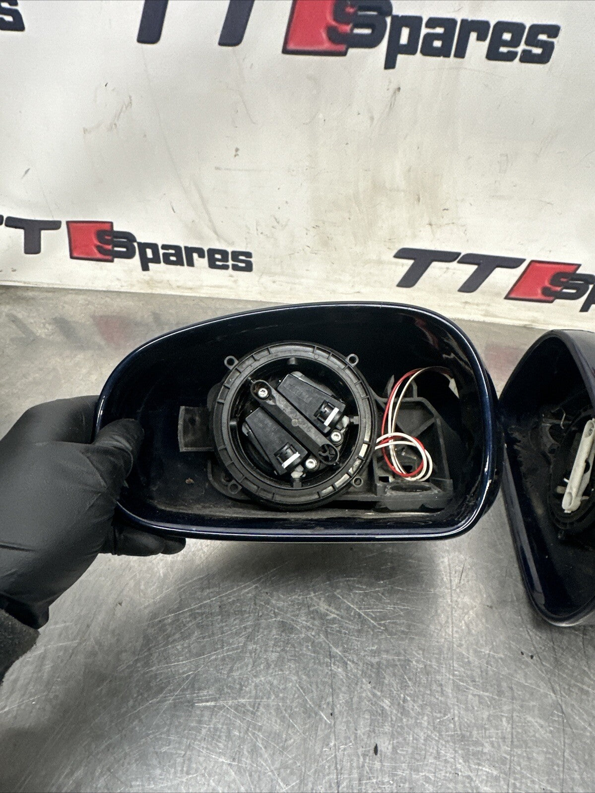 AUDI TT 8n mk1 PAIR OF WING MIRRORS DOOR In MORO BLUE