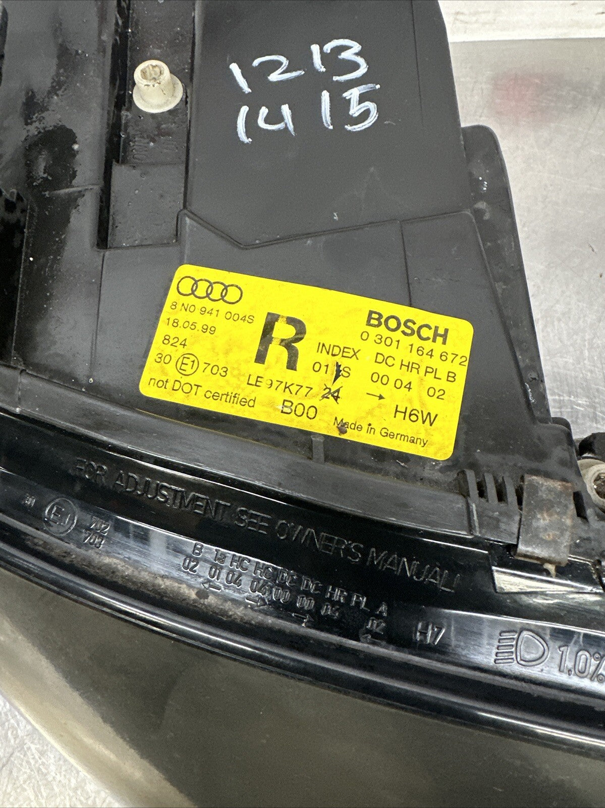 Audi TT 8N MK1 Xenon Genuine Front Headlight O/S Right Driver Side 8N0941004BF