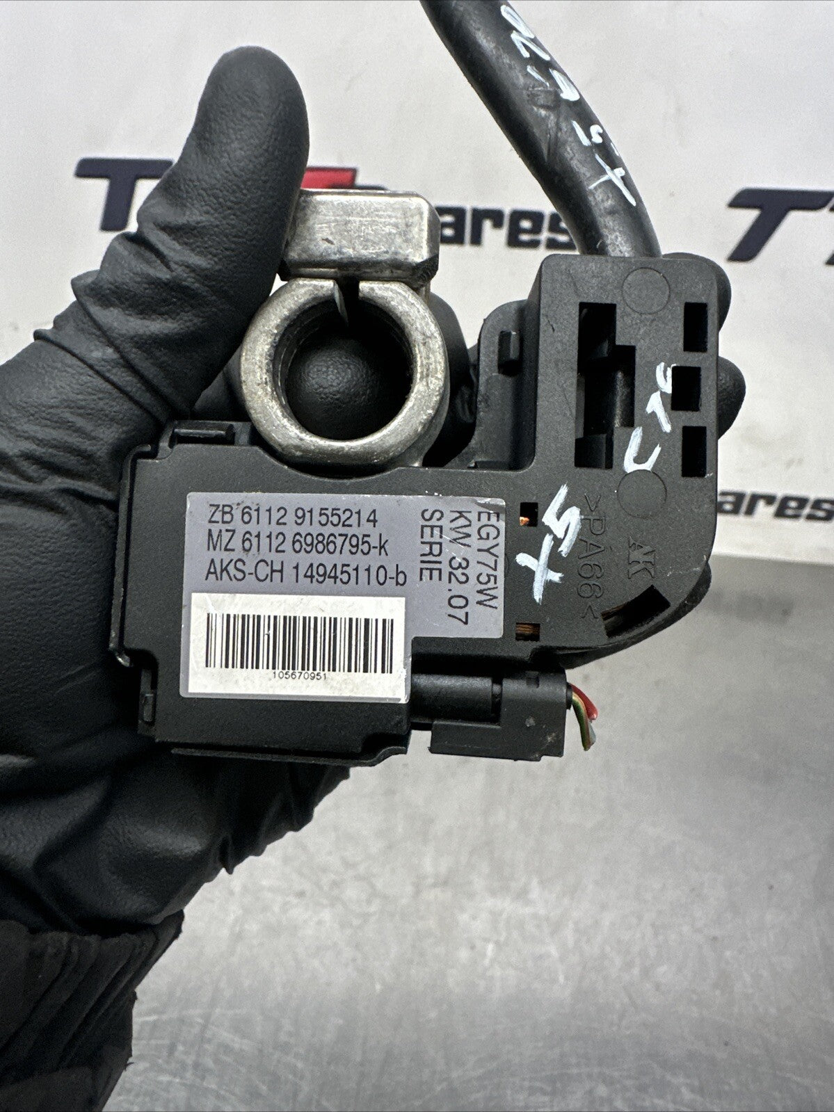 BMW X5 X6 series E70 E71 NEGATIVE BATTERY CABLE MINUS POLE IBS LEAD WIRE 9164357
