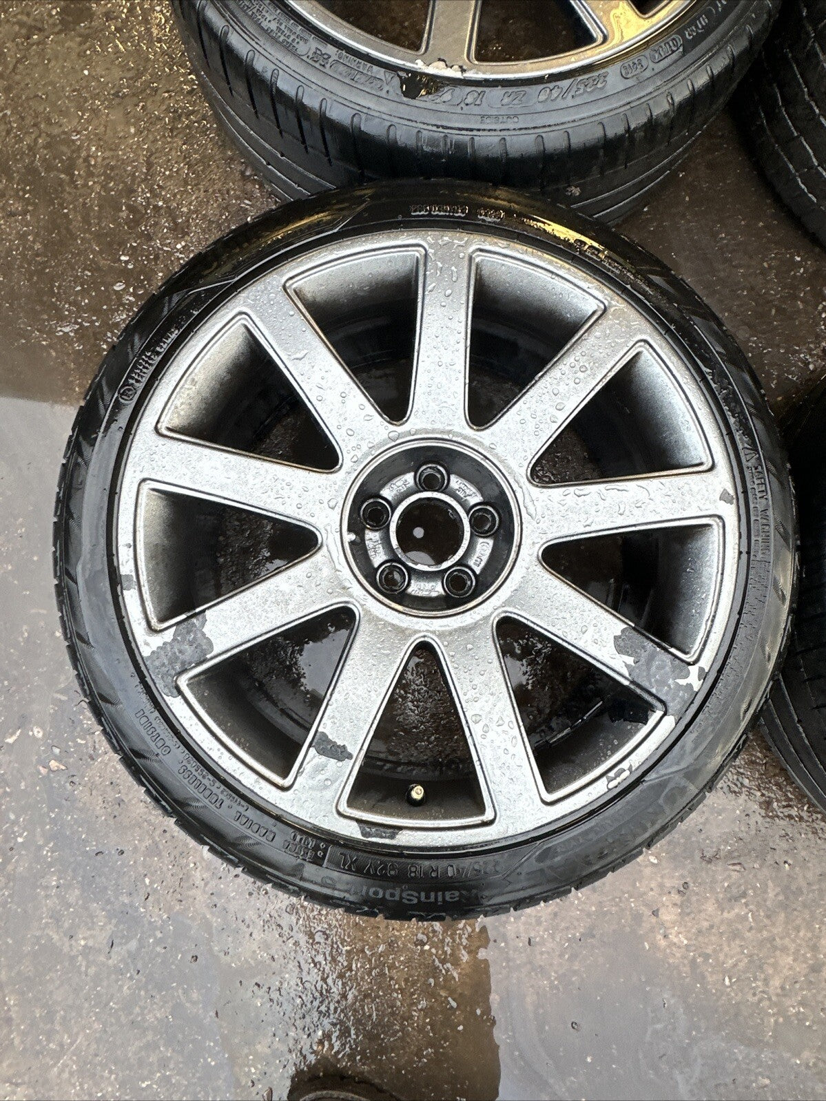 Audi TT Mk1 8N, 18x 8J RS4 9 Spoke Alloy Wheels & Tyres 5x100 Genuine