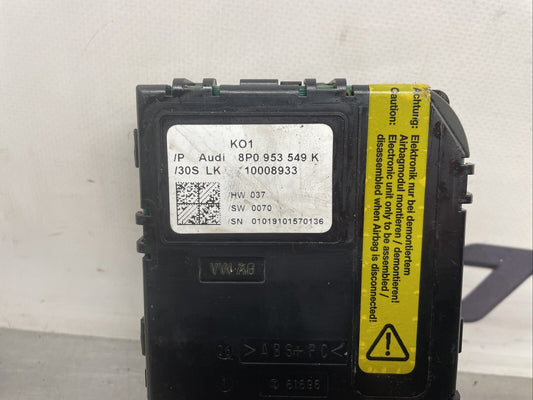 2011 AUDI A3 8P STEERING WHEEL ANGLE SENSOR CONTROL MODULE 8P0953549K