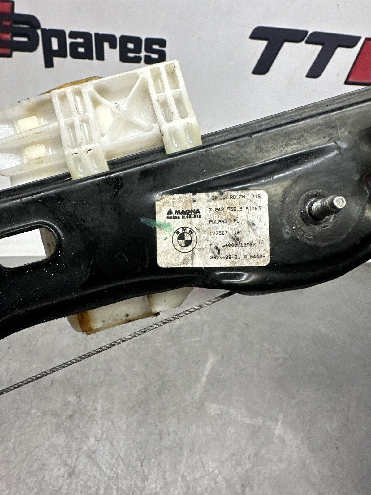 BMW Driver O/S Right Rear Window Regulator 1 Series F20 7242556