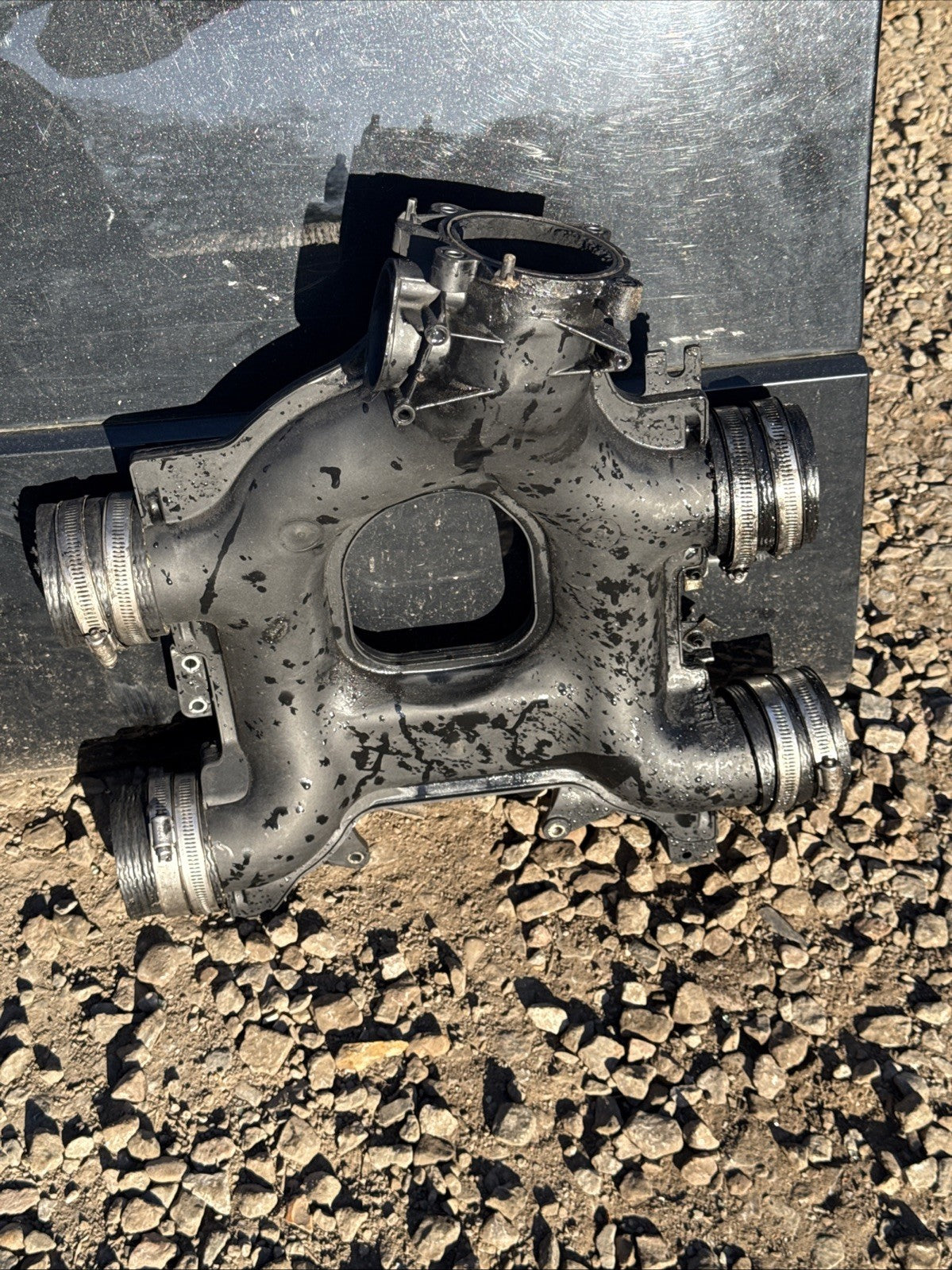 RANGE ROVER L405 4.4 V8 DIESEL INTAKE MANIFOLD AND THROTTLE BODY AH4Q6K770-DB