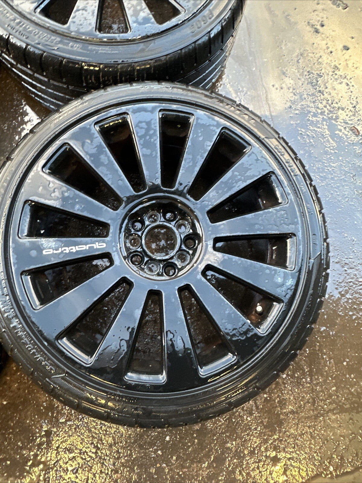 Audi TT Mk1 8N, 18” x 8J RS4 9 Spoke Alloy Wheels & Tyres 5x100 5x112 NON GENUIN