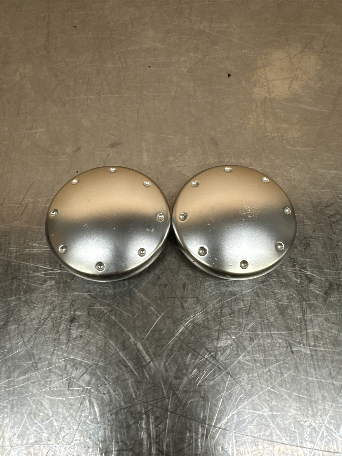 AUDI TT MK1 ALUMINIUM INTERIOR DOOR HANDLE TRIM COVER CAP PAIR Minor Marks