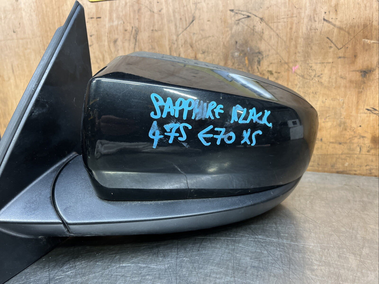 BMW X5 SERIES E70 NEAR PASSENGER LEFT SIDE POWER FOLD WING MIRROR Sapphire Black