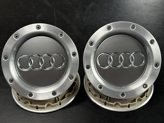 4 x Audi TT Silver/Grey Wheel Centre Caps MK1 8D0601165K 146mm *UK Stock*