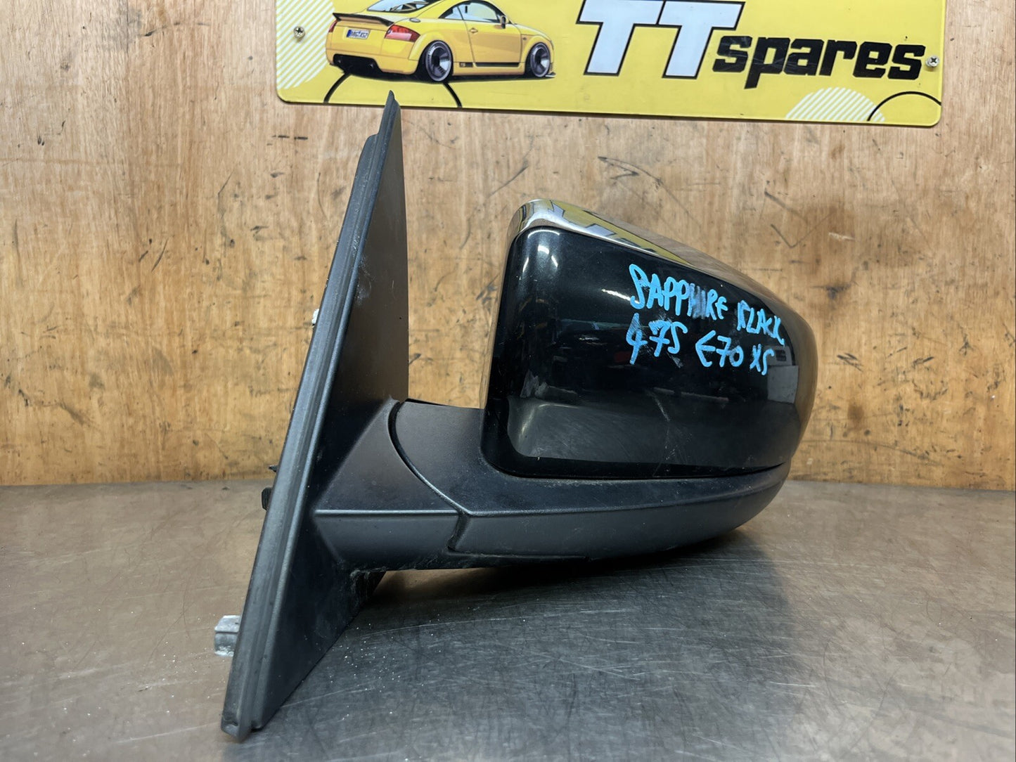 BMW X5 SERIES E70 NEAR PASSENGER LEFT SIDE POWER FOLD WING MIRROR Sapphire Black