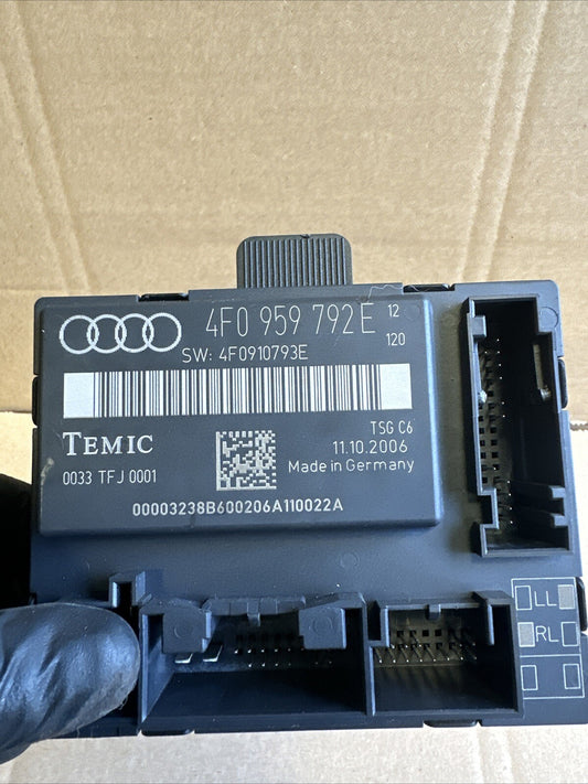 2007 AUDI S6 C6 PASSENGER SIDE FRONT DOOR CONTROL MODULE 4F0959792E