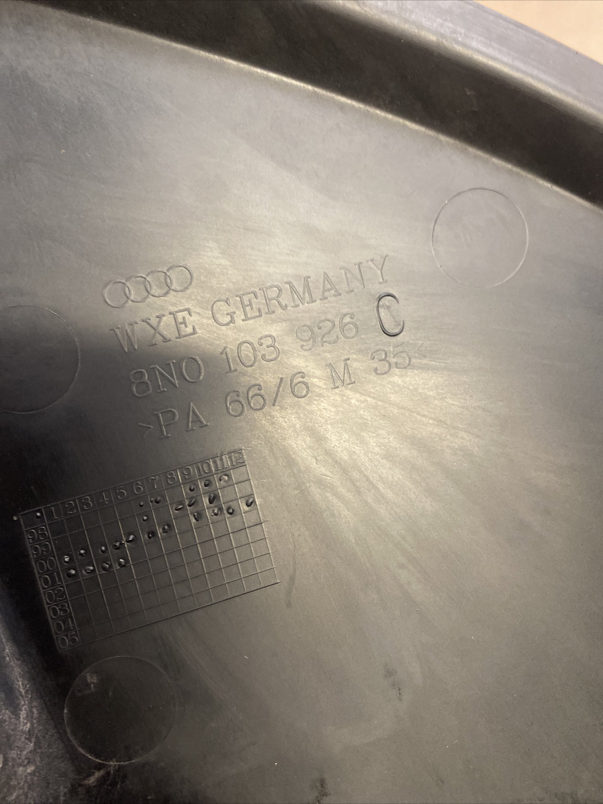 Audi TT 225 BAM APX Coolant Expansion Tank Engine Bay Trim Cover 8N0103926C
