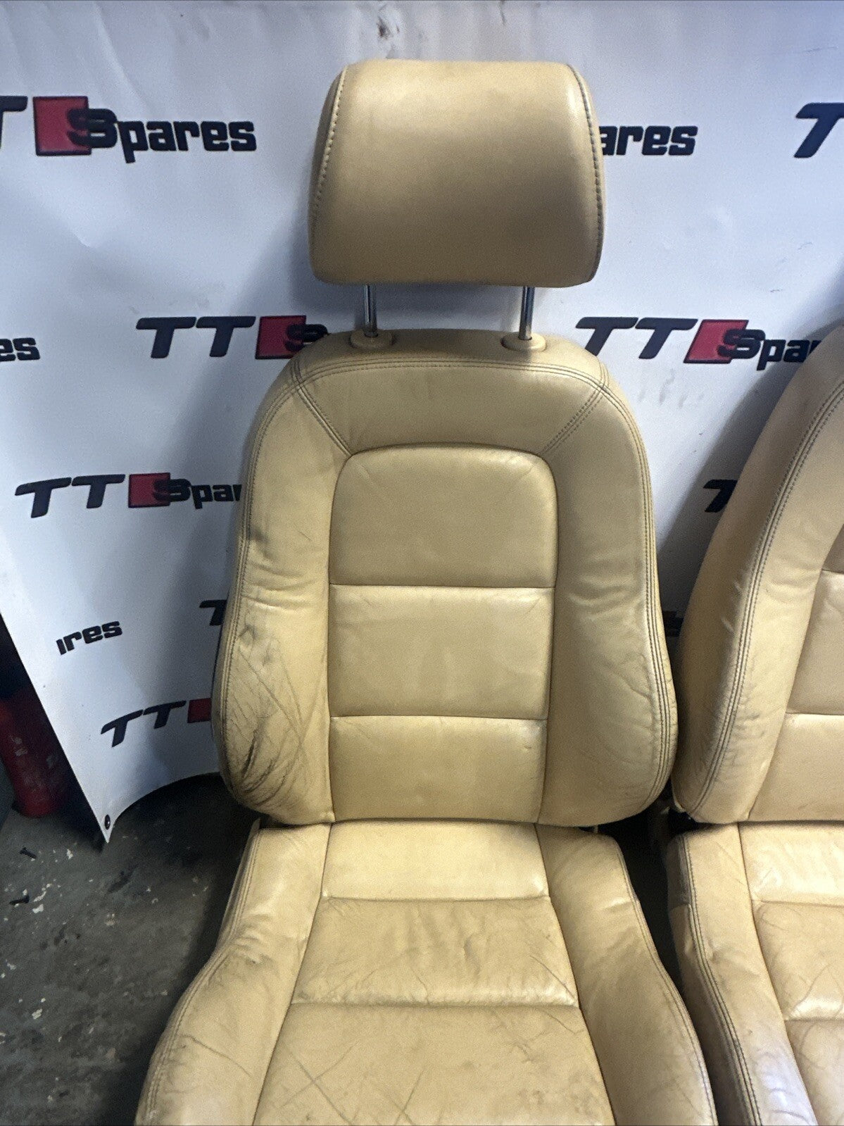 Audi TT Mk1 8N 1998-2006 PAIR YELLOW Full Leather Heated Seats T4 T5 Camper