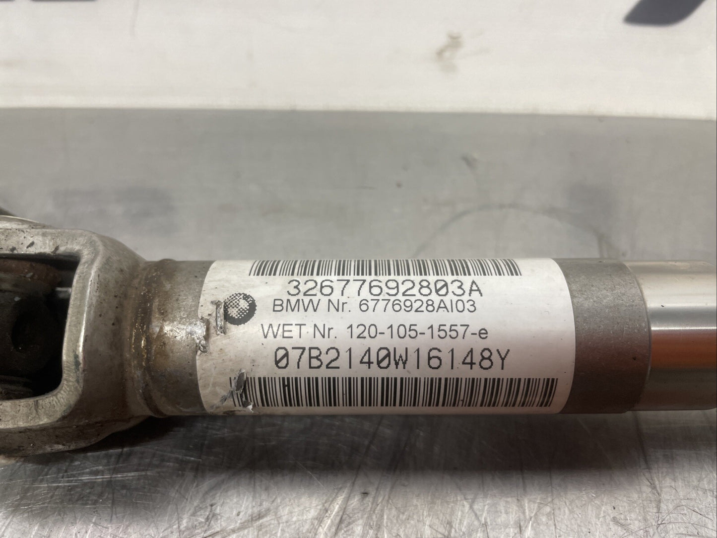 BMW X5 E70 3.0 DIESEL AUTO 2008 STEERING COLUMN UNIVERSAL UJ JOINT 32677692803A