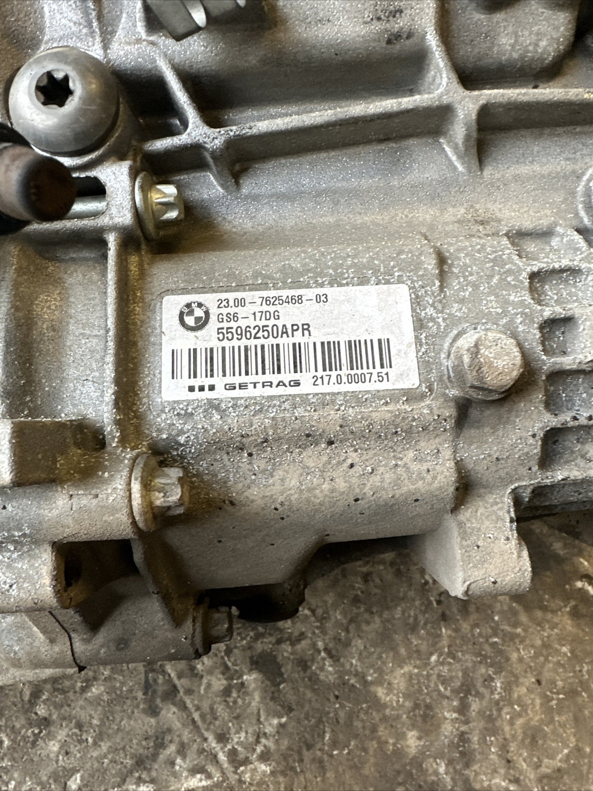 BMW 1 SERIES GEARBOX GS617DG 6 SPEED MANUAL 1.6D 8610983 F20 2011 - 2019