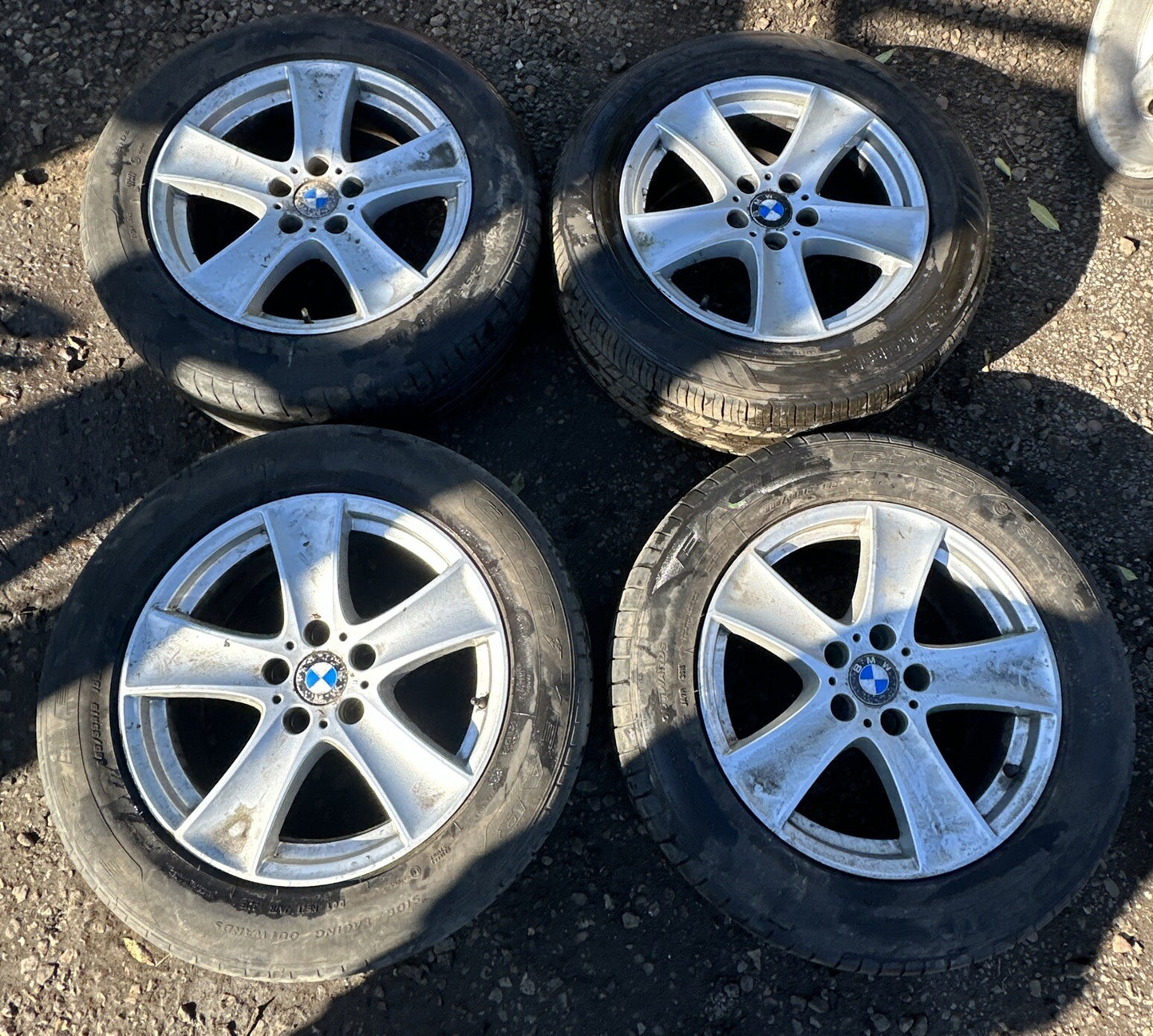 4x BMW E70 X5 19" 5-STUD 213 STAR SPOKE STAGGERED ALLOY WHEELS 6772247 6772248