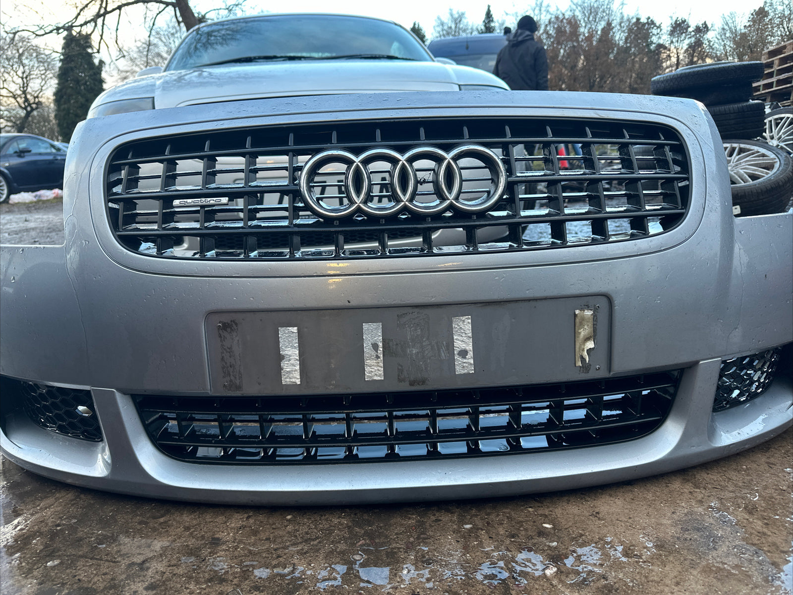 Audi TT Mk1 8N 1998-2006 Front Bumper in LY7J Avus Silver 8N0807111 V6 OFF A QS