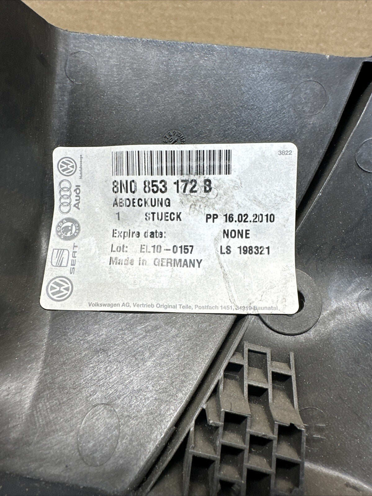 Audi TT Mk1 Quattro 2004 Drivers Side Outer A Pillar Cover Trim 8N0853172B