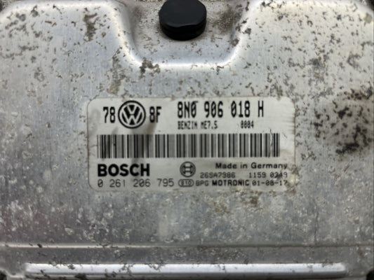 2002 AUDI TT ECU CONTROL UNIT 1800TURBOPETROL 8N0906018H 0261206795