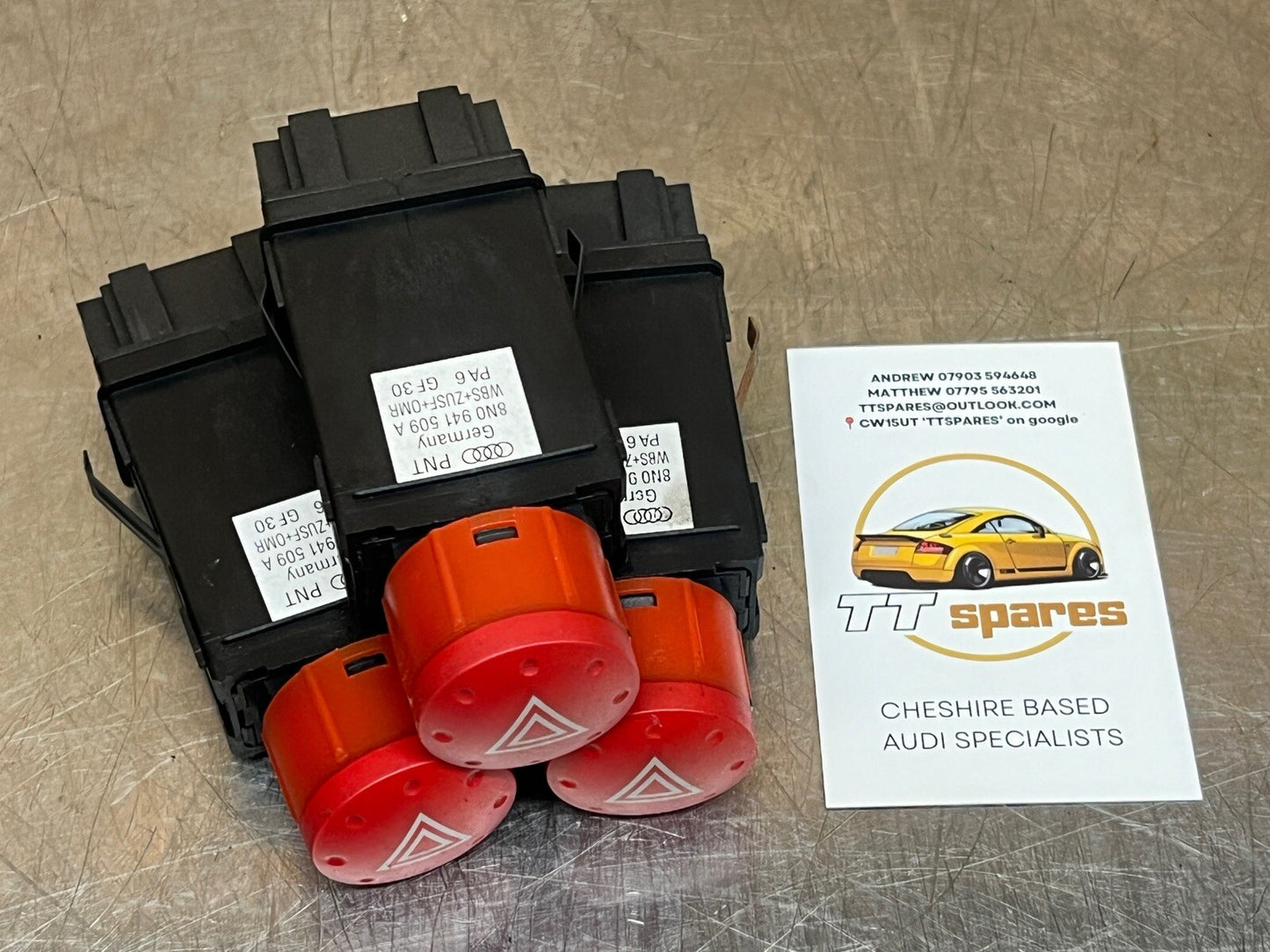 Audi TT Mk1 99-06 Hazard Warning Switch Button A / B 8N0941509A