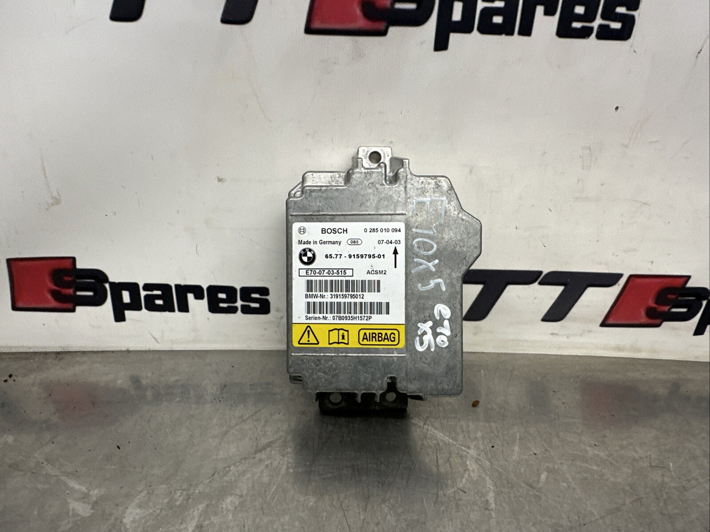 BMW X5 E70 X6 E71 Safety Control Unit Air Module Bag ECU Bosch 9189905