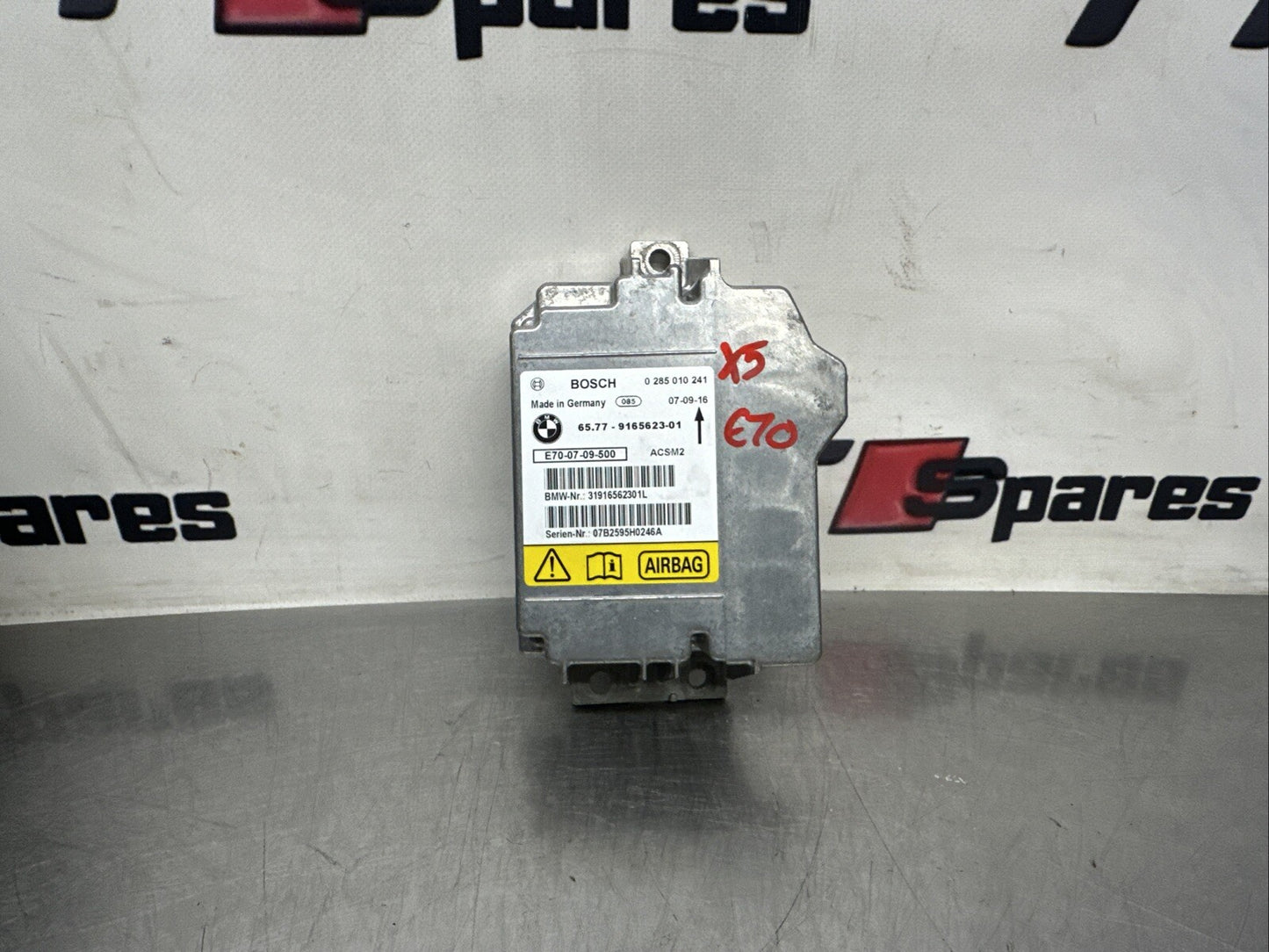 BMW X5 E70 AIR B@G CONTROL MODULE 9165623-01 2007 TO 2010