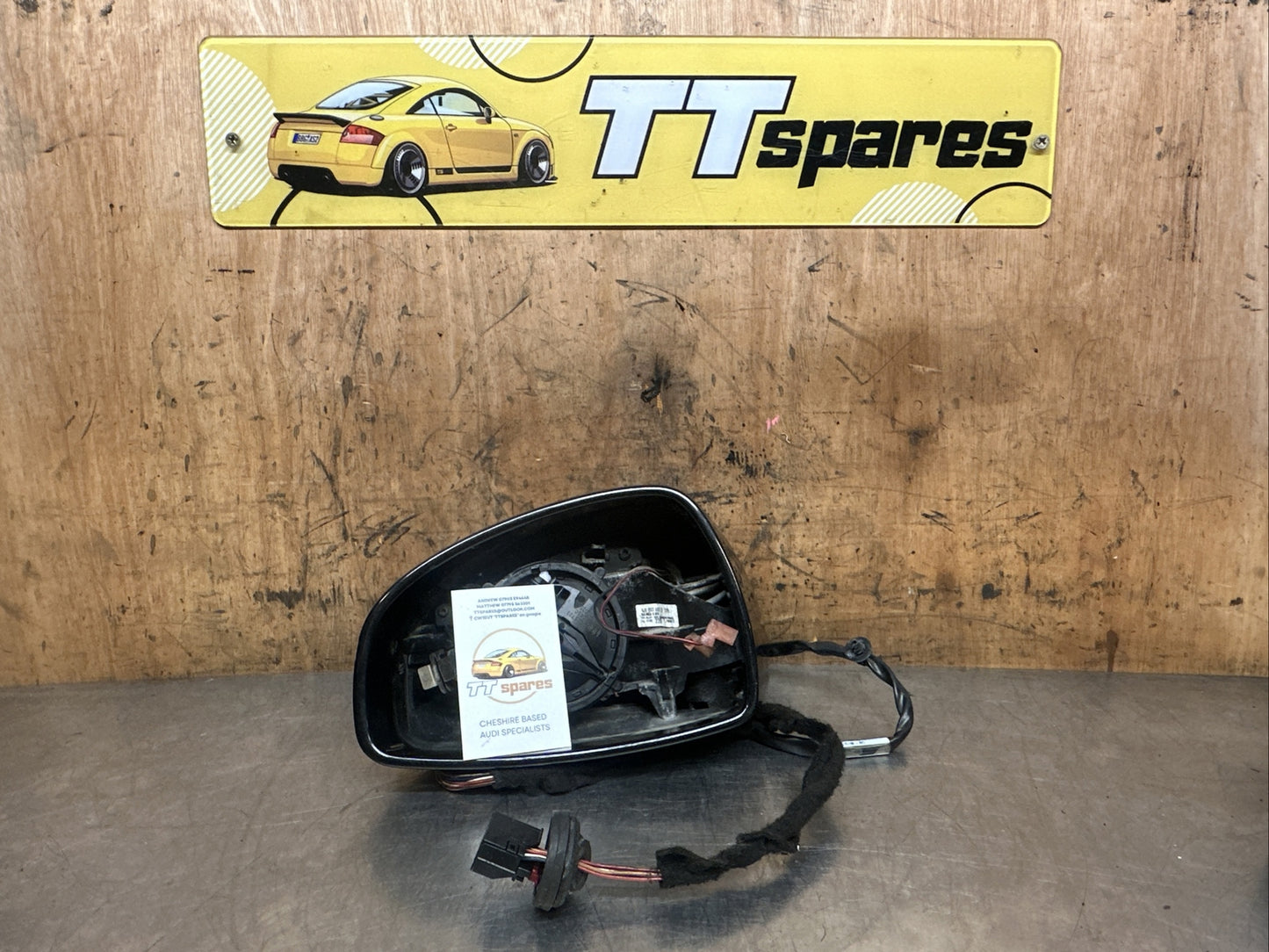 AUDI TT TTS MK2 8J 2007-2014 PASSENGER SIDE LEFT DOOR WING MIRROR BLACK LZ9Y