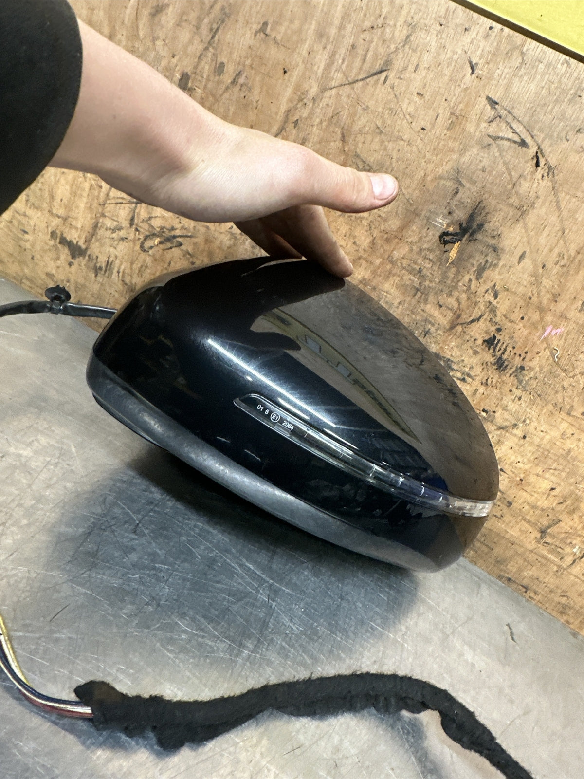 AUDI TT TTS MK2 8J 2007-2014 PASSENGER SIDE LEFT DOOR WING MIRROR BLACK LZ9Y
