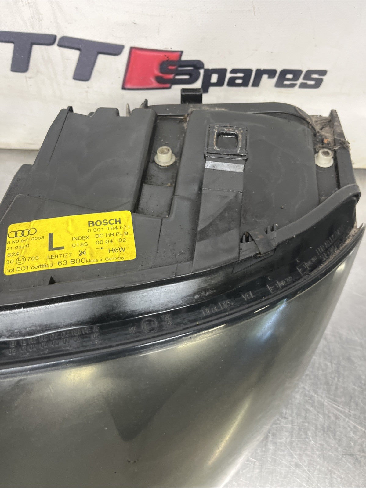 2000 AUDI TT 1.8T MK1 QUATTRO MK1 (8N) PASSENGER FRONT HEADLIGHT 8N0941003S