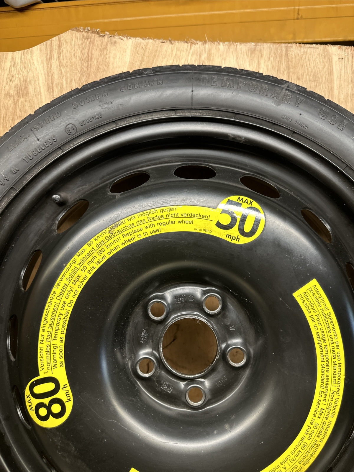 AUDI TT MK1 1.8T QUATTRO 98-06 SPARE WHEEL SPACE SAVER T125/70R18 5x100